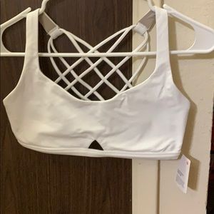 NWT Lululemon White Sports Bra 6